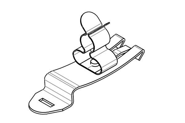 SF H型レール用 EMCシールドクランプ